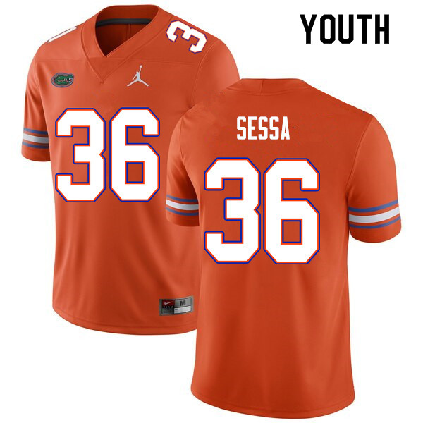 Youth #36 Zack Sessa Florida Gators College Football Jerseys Sale-Orange - Click Image to Close